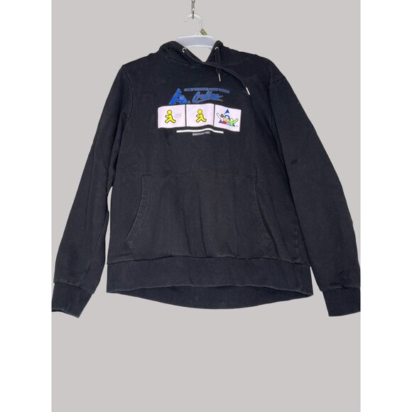 LA Dreamz Hoodie Mens Size XXL‎ Black Pullover AOL Graphic Overworked Souls Geek